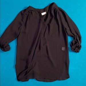 Altar’d State Black Satin Blouse